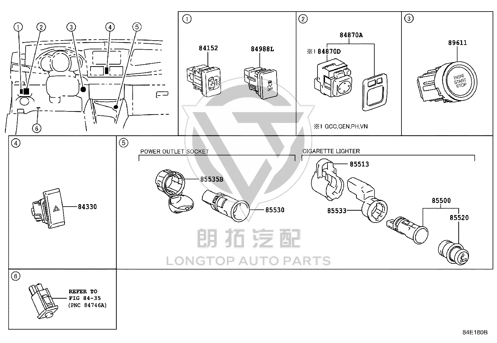 Cigarette Lighter 85520-28010 for Toyota 4RUNNER