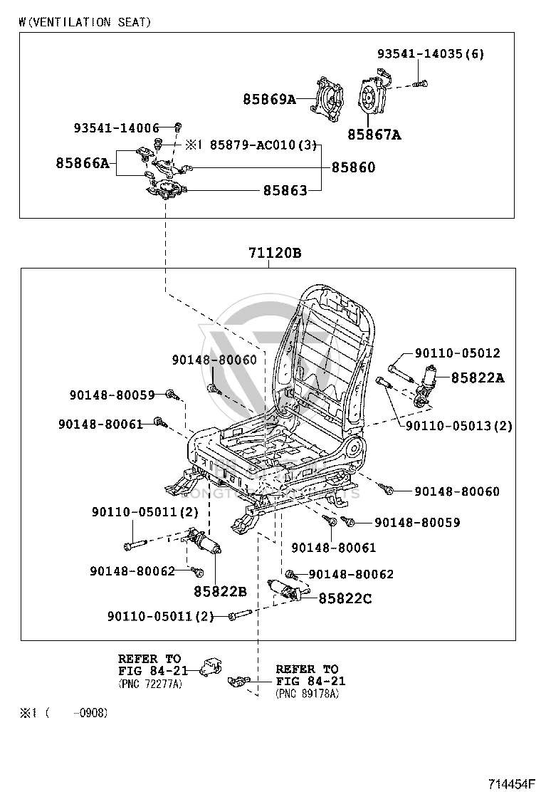 Driver Seat Recliner Adjustment Motor 85801-33050 for Lexus ES240