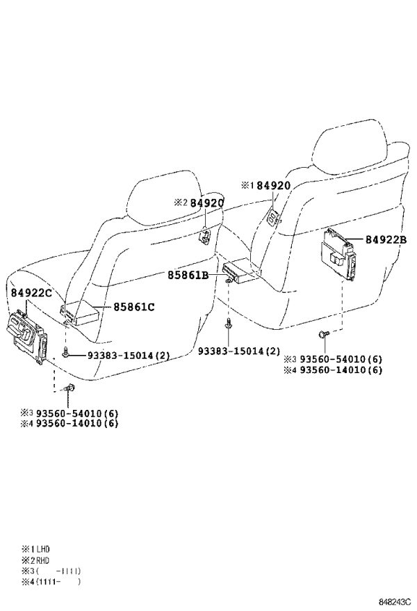 Front Right Seat Climate Control ECU 85861-50251 for Lexus LS460
