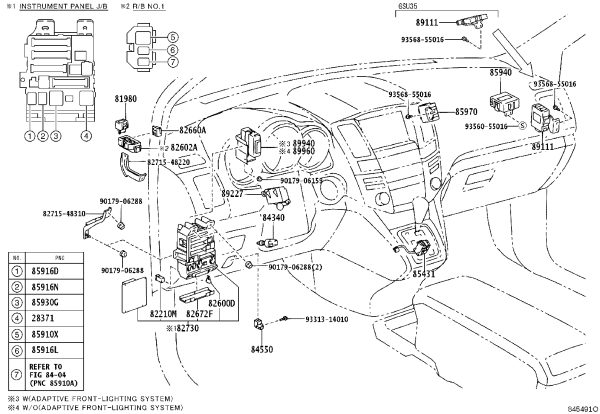 Door Open Relay Assembly 85970-48020 for Lexus RX300