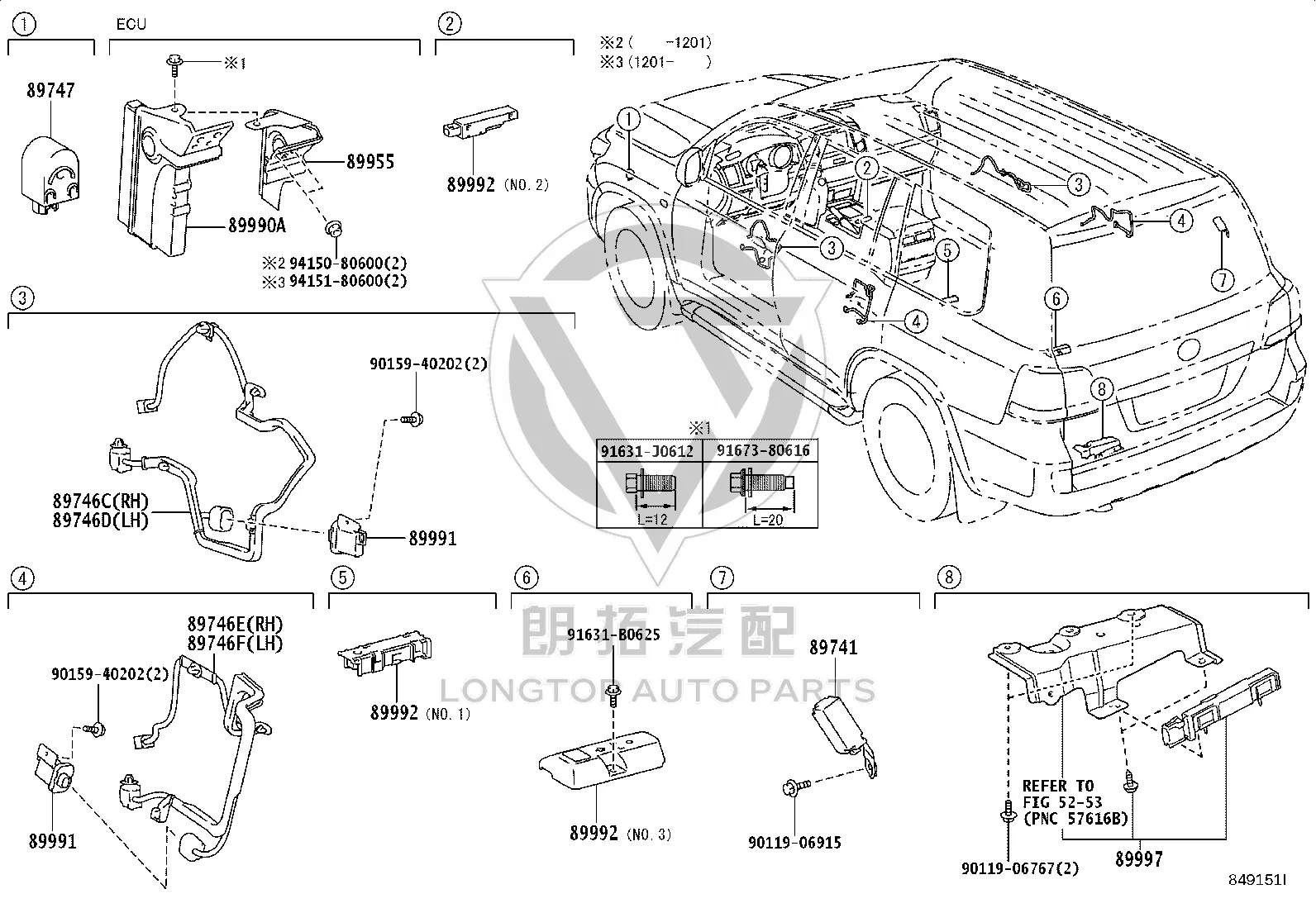 Smart Remote Control Unit 89990-60280 for Toyota Land Cruiser