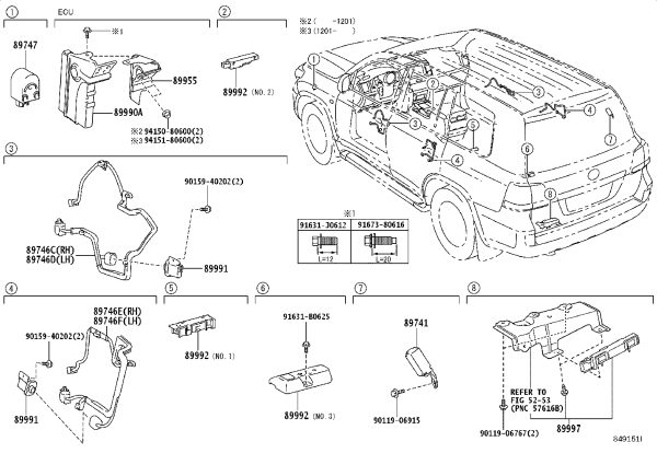 Door Lock Remote Control Receiver 89740-60250 for Toyota Land Cruiser