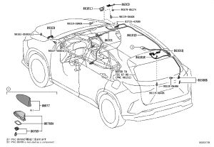 Antenna Dust Cover Assembly 86077-76040-B2 for Lexus LX Series