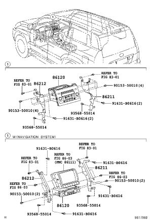 Multimedia Host 86120-60790 for Toyota Land Cruiser Prado