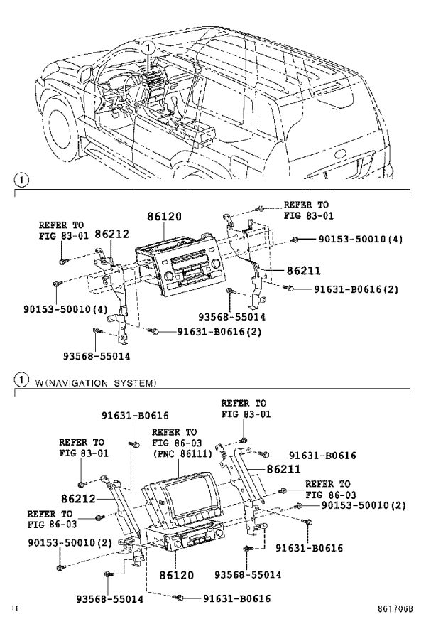 Multimedia Host 86120-60790 for Toyota Land Cruiser Prado