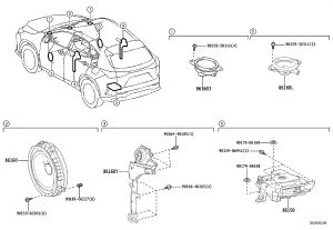 Tailgate Speaker 86150-78130 for Lexus NX Series