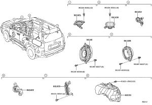 Rear Door Speaker 86160-0WG20 for Lexus ES240