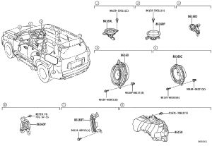 Rear Door Speaker Right 86160-0WT90 for Toyota Land Cruiser Prado