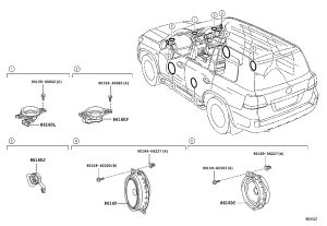 Instrument Panel Speaker (Right) 86160-60590 for Toyota Land Cruiser