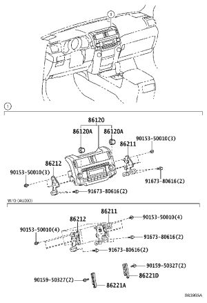 Radio Panel 86221-52060 for Toyota 4RUNNER