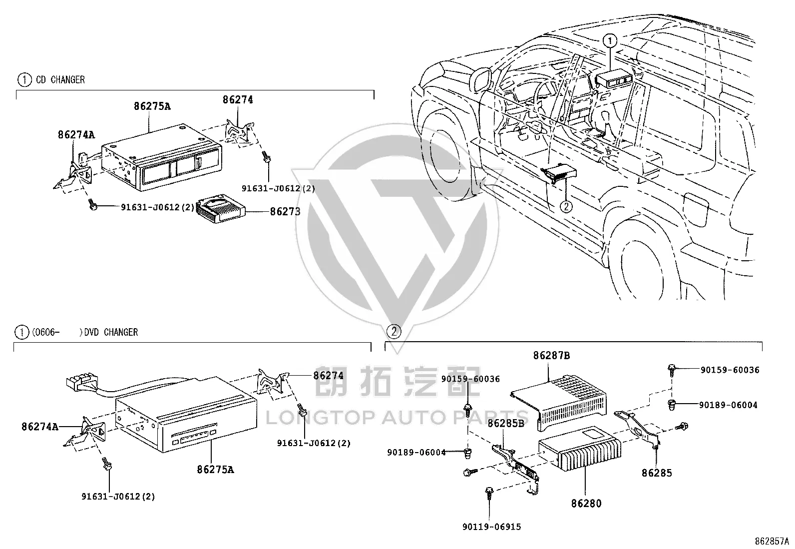 CD Changer 86275-60070 for Toyota Land Cruiser Prado