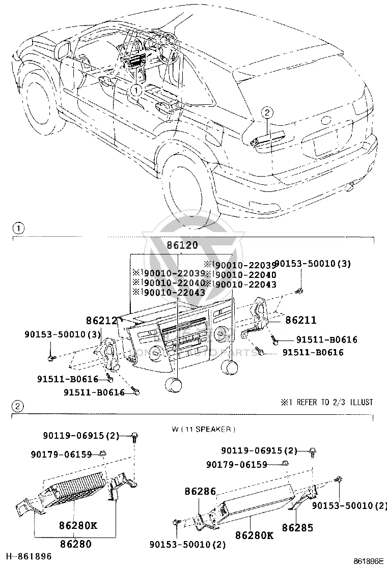 Speaker Amplifier 86280-48070 for Lexus RX300