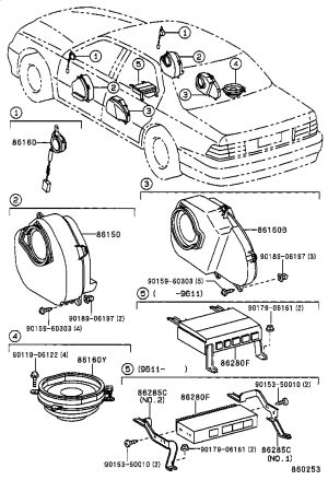 Amplifier 1 Support 86285-50020 for Toyota Celsior