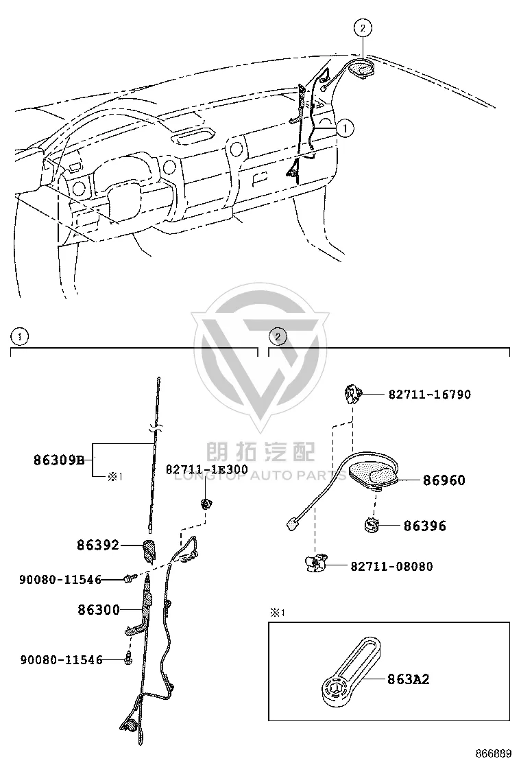 Antenna Lead 86300-0C090 for Toyota Tundra