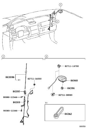 Antenna Lead 86300-0C090 for Toyota Tundra