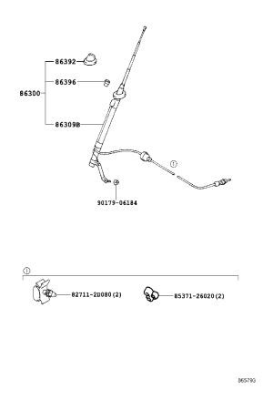 Antenna 86300-60700 for Toyota Land Cruiser