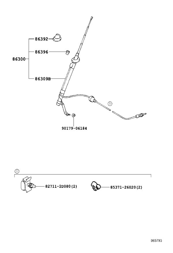 Antenna 86300-60700 for Toyota Land Cruiser