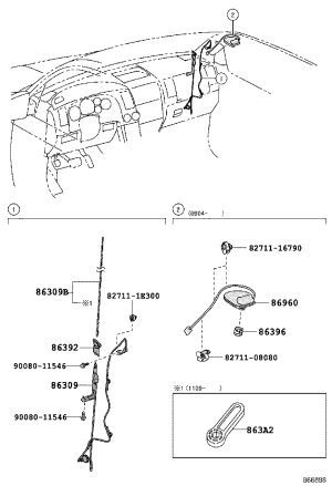 Antenna Rod 86309-0C040 for Toyota Tundra