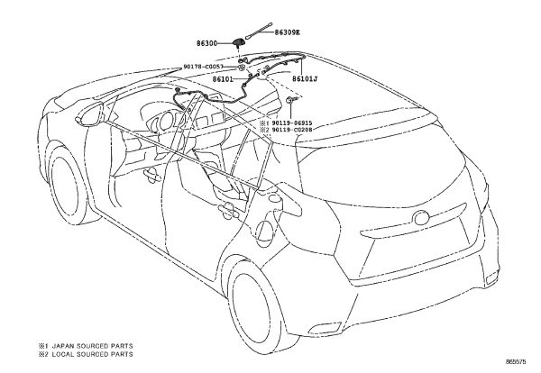 Antenna Rod 86309-0R030 for Toyota Vios