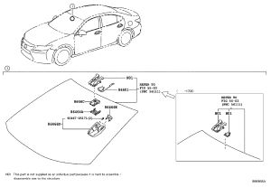 Front Identification No.1 Cover 86466-33041 for Lexus ES