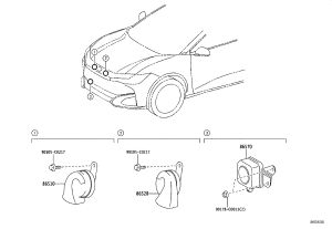 Horn speaker 86510-32080 for Toyota BZ3