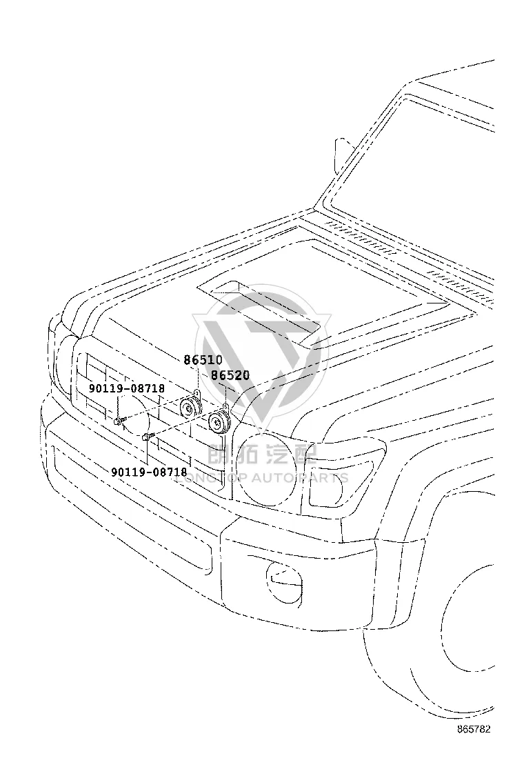 High Frequency Speaker 86510-60290 for Toyota ZELAS