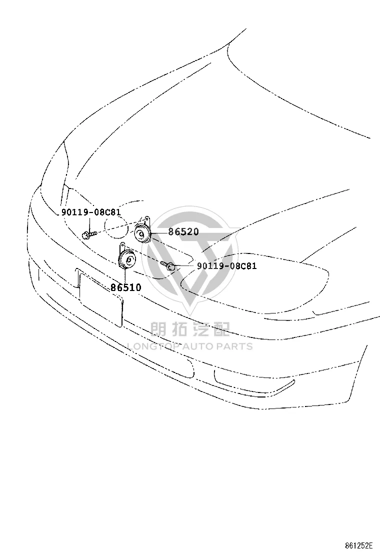 Bass Speaker 86520-12600 for Toyota Corolla
