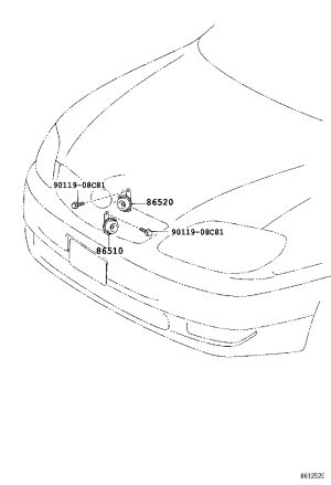 Bass Speaker 86520-12600 for Toyota Corolla
