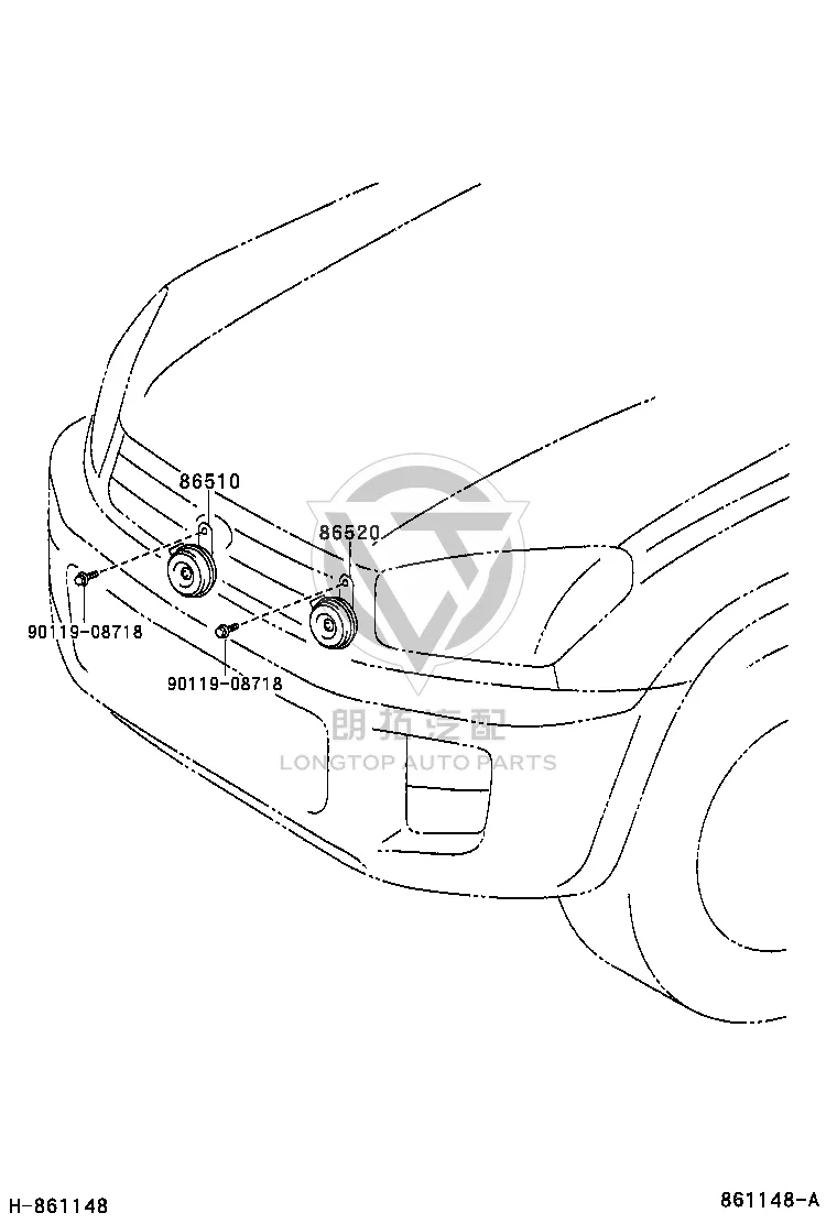Bass speaker 86520-42080 for Toyota RAV4