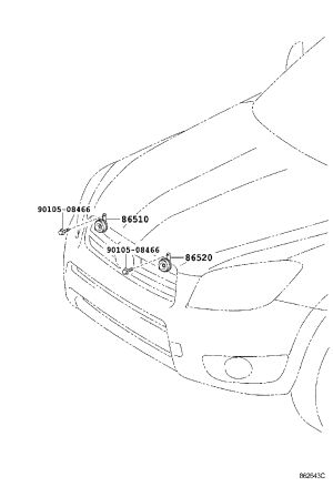 Bass speaker 86520420-91 for Toyota RAV4