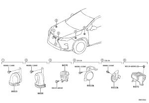 Vehicle Intrusion Alarm Siren 86570-48080 for Lexus RX Series