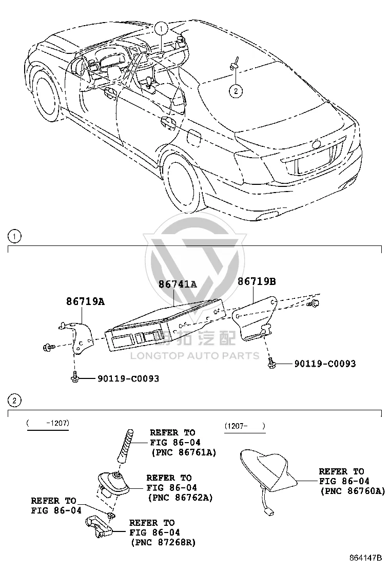 On-board Communication Control Module 86741-30071 for Toyota Crown