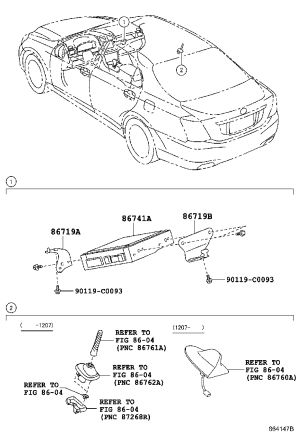 On-board Communication Control Module 86741-30071 for Toyota Crown