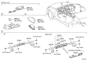 Telephone Transmitter and Receiver Assembly 86741-48081 for Toyota Alphard