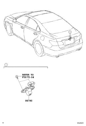 Rear View Camera 86790-33031 for Lexus ES240