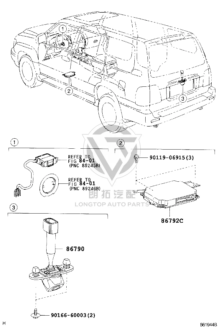 Rear Camera 86790-60020 for Toyota Land Cruiser