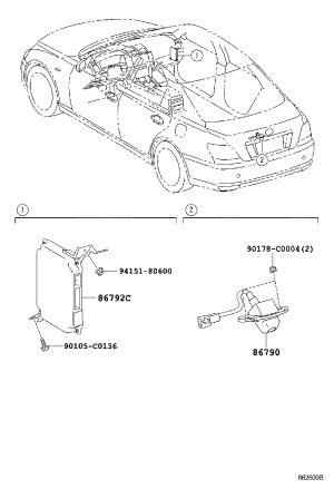 Camera Control Computer 86792-22050 for Toyota Reiz