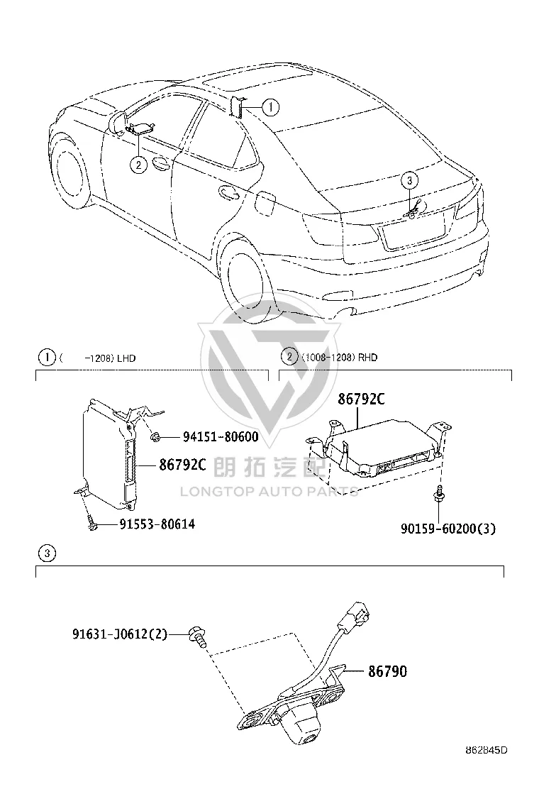 Camera Control Computer 86792-53051 for Lexus IS250