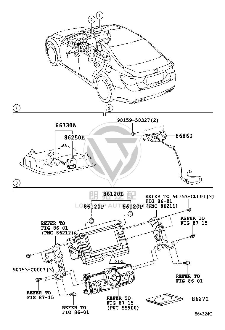 Navigation Antenna 86860-22090 for Toyota Reiz
