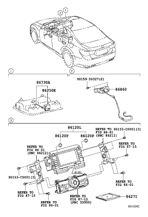 Navigation Antenna 86860-0P010 for Toyota Reiz