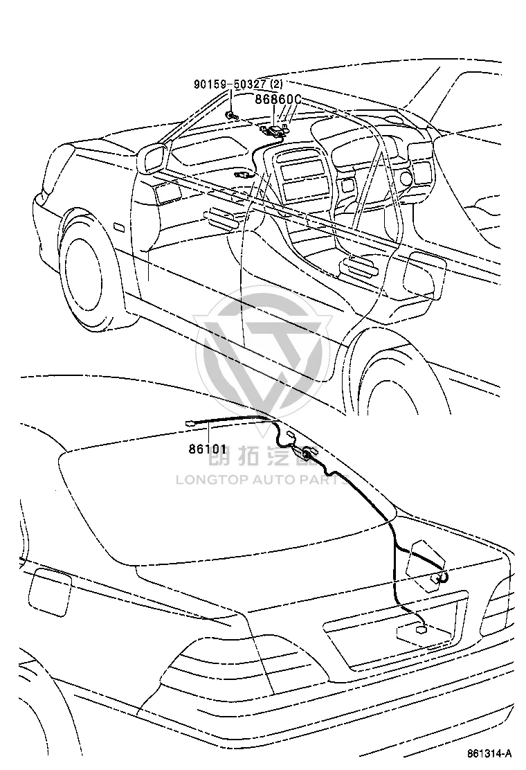 Navigation Antenna 86860-50080 for Lexus LS430