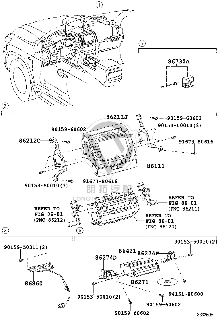 Navigation Antenna 86860-60200 for Toyota Land Cruiser