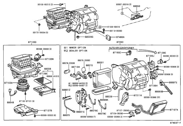 Servo Motor Mode Control 87106-28130 for Toyota Previa