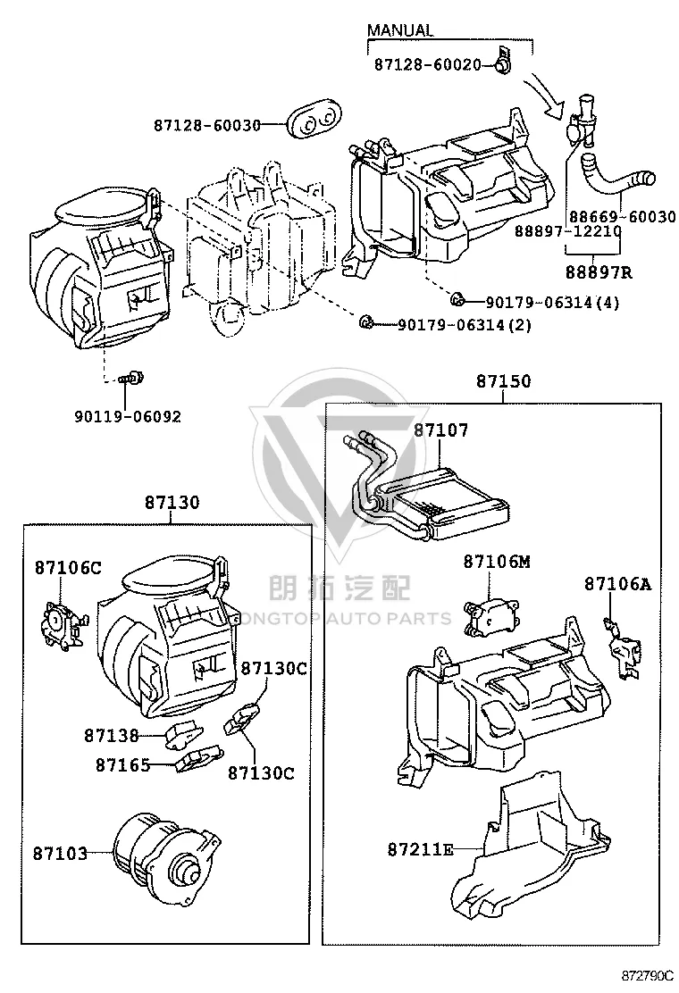 Blower Motor 87103-60220 for Toyota Land Cruiser