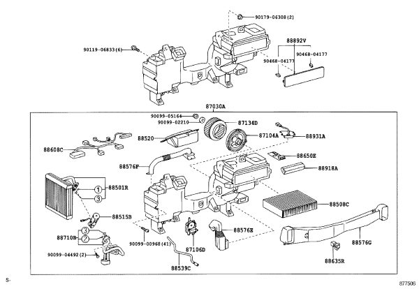 Air Conditioning Control Computer 88650-30A30 for Toyota Crown