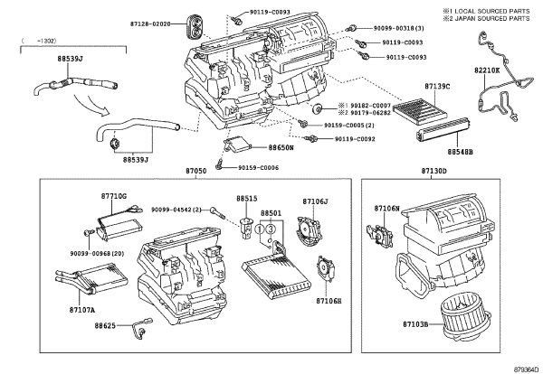 Servo Motor Mode Control 87106-02320 for Toyota Corolla