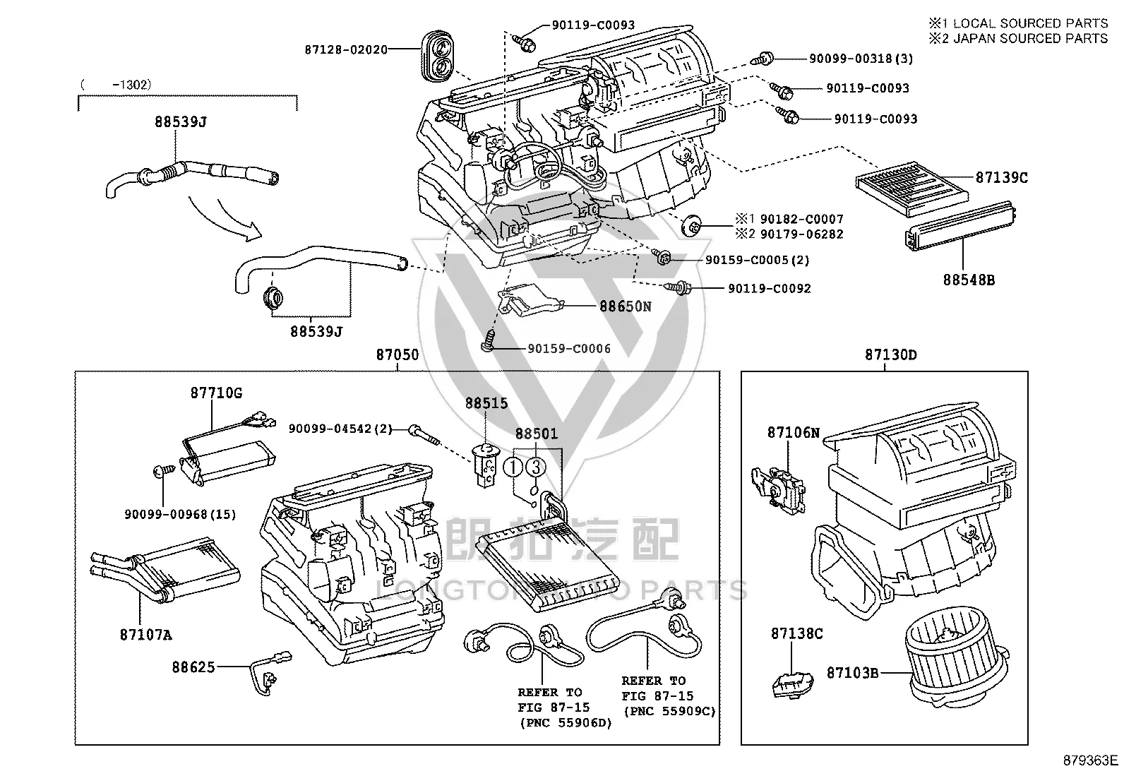 Expansion valve 88515-02130 for Toyota Corolla