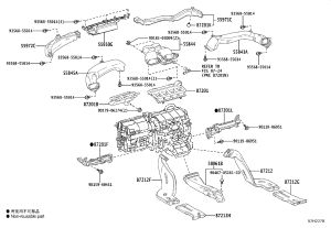 Air Duct 2 87201-33460 for Toyota ALPHARD