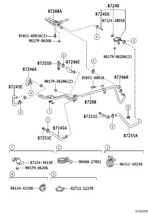 Heater Water Pipe Sub-Assembly 87208-36731 for Toyota Coaster