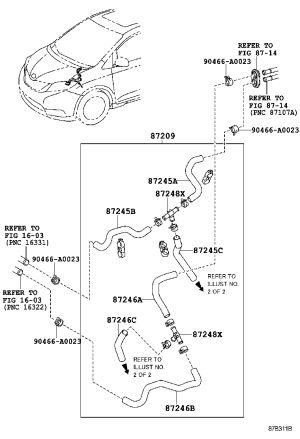 Water Hose Sub-Assembly 87209-08030 for Toyota Sienna